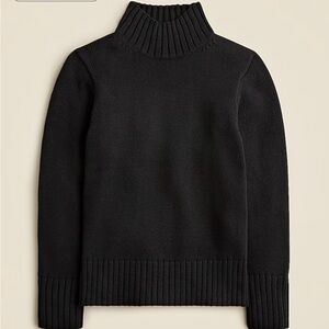 NWT J.crew Black Cotton Turtleneck Sweater XXS